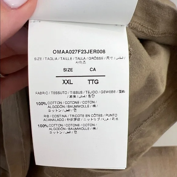 Off-White Olive Short Sleeve Tee size XXL